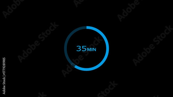 Obraz 35 minutes timer clock icon concept illustration background 4k.