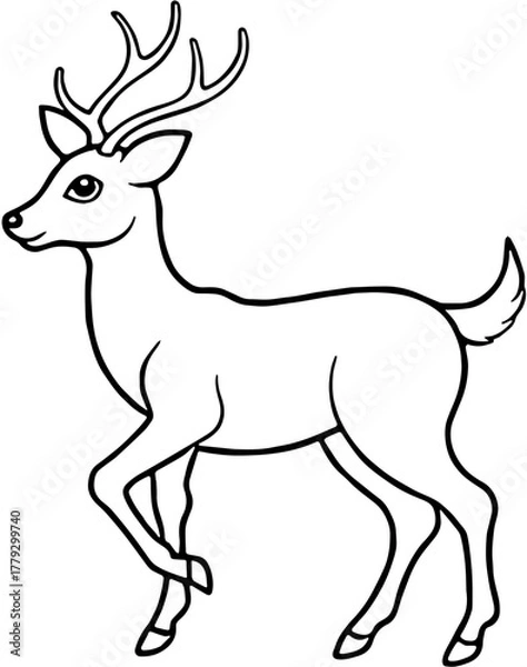 Obraz silhouette kind deer