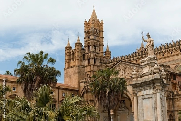 Fototapeta Cattedrale di Palermo was built in the 12th century on the island of Sicily. Italy. Europe. 6th May 2025.