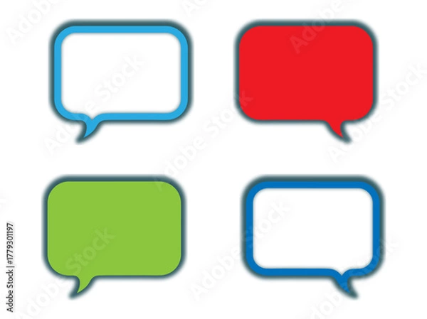 Fototapeta Group Chat Bubbles Icon for Social Media, Communication and Messaging UI – PNG