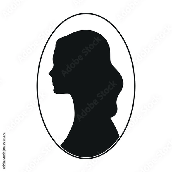 Obraz girl one line. vector drawing.
