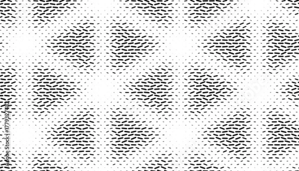 Fototapeta Black and white abstract halftone pattern with irregular ways for sporty and modern background. Vector Format Illustration 