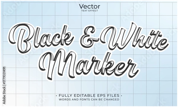 Fototapeta marker text effect editable eps cc file