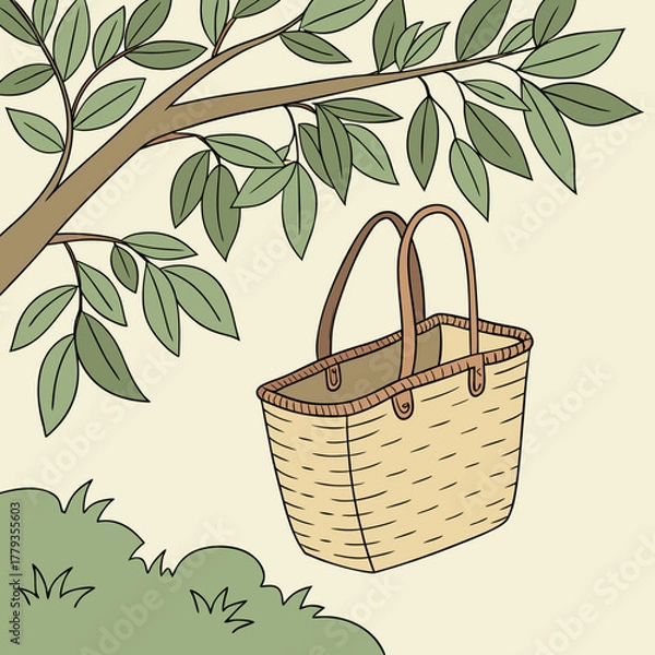 Obraz basket with leaves
