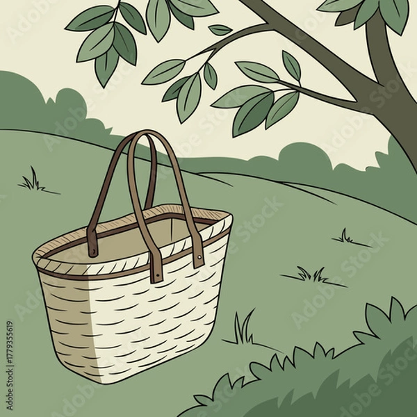 Obraz basket with leaves