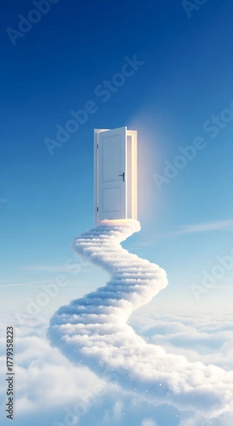 Obraz Doorway to Heaven Stairway to Paradise Conceptual Hope and Future