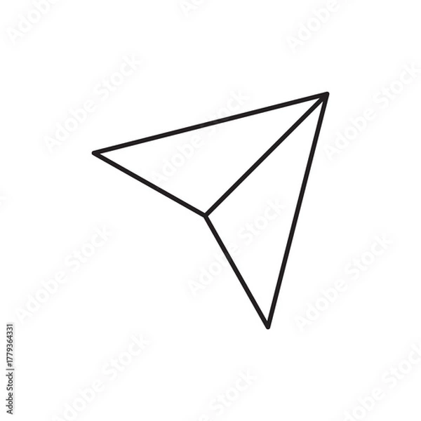 Fototapeta Paper Plane Send Direct Message Outline Icon