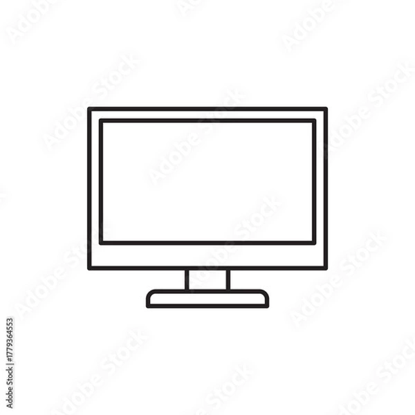 Fototapeta Computer Monitor Screen Display Outline Icon
