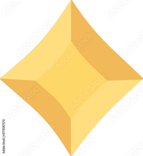 Fototapeta Yellow 3D Gemstone