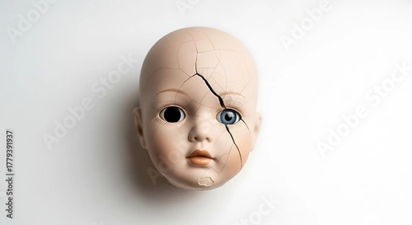 Obraz Doll Head on White Surface