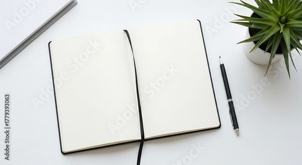Obraz Open Notebook with No Writing