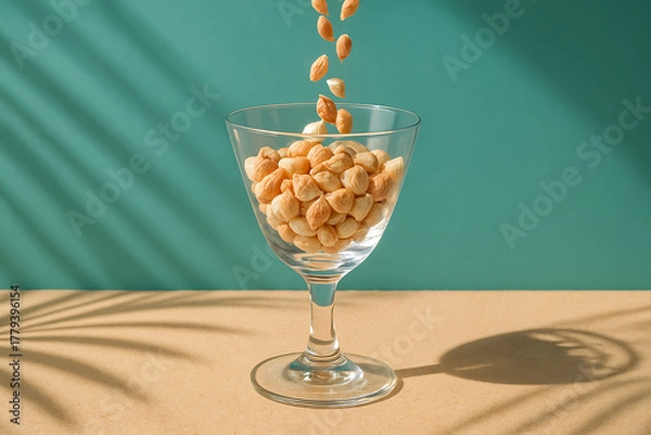 Obraz Apricots in Goblet with Falling Apricots