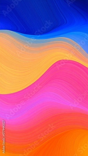 Fototapeta Vibrant abstract wavy gradient