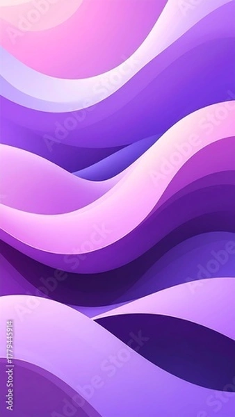 Obraz Abstract, layered curves in purple and pink gradients