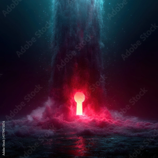 Fototapeta Shadow AI visualization in cybersecurity highlights hidden risks and emerging threats in the digital landscape