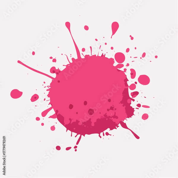 Obraz red blot isolated on white