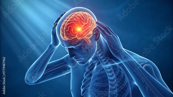 Fototapeta Focus on Brain and Nervous System