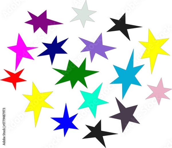 Fototapeta Colorful Star Pattern Abstract Art Design