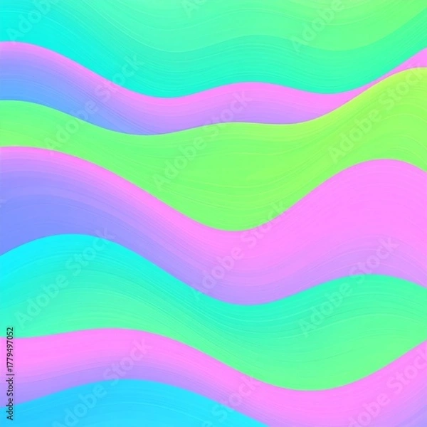 Fototapeta Vibrant, wavy gradient background