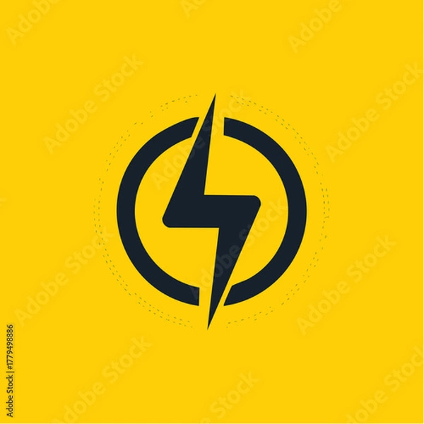 Obraz lightning icon vector illustration