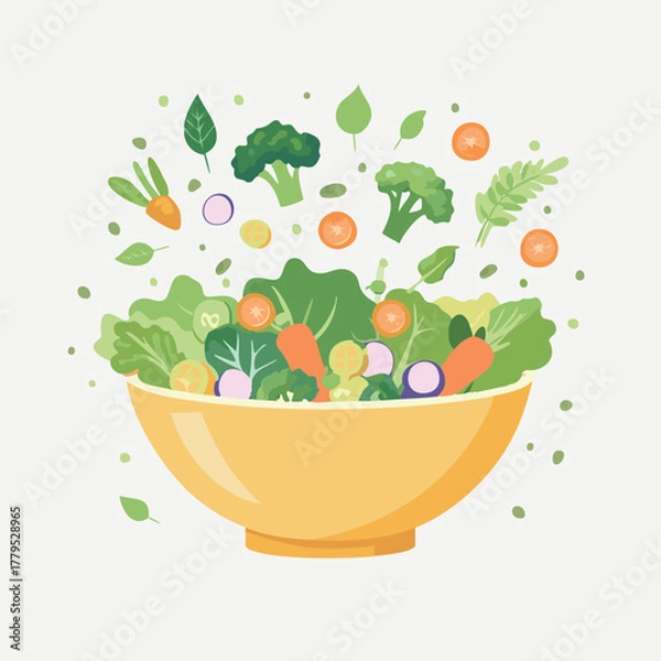 Obraz サラダのイメージイラスト