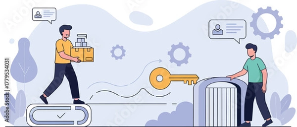 Fototapeta Digital Security Solutions and Cyber Defense Strategies