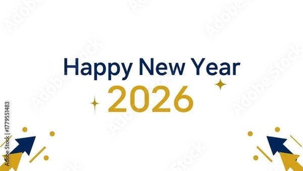 Obraz Professional Website Banner 2026 – Elegant Corporate New Year Design for Modern Business Websites