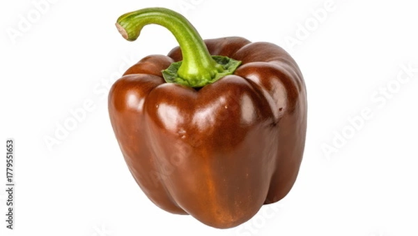 Fototapeta Fresh whole brown pepper  isolated on white background