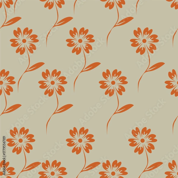 Fototapeta seamless floral pattern