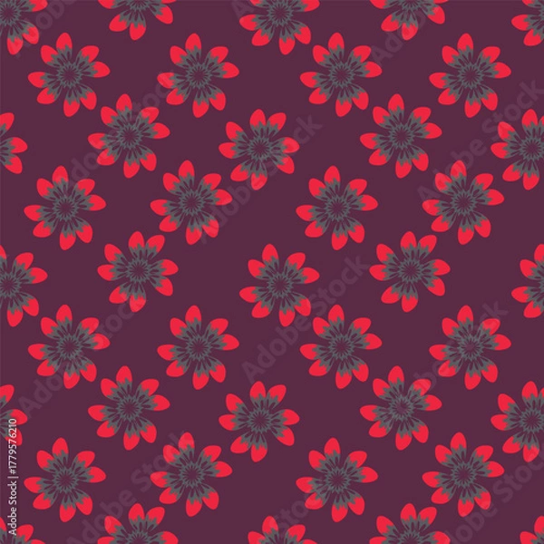 Obraz textile design with abstract flower pattern
