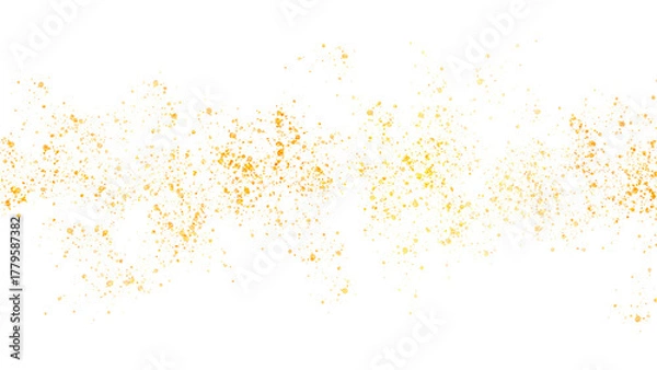 Fototapeta glowing gold sparkle shimmer flakes element on transparent background for wedding festivals
