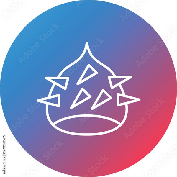 Obraz Chestnut Line Gradient Circle Background Icon