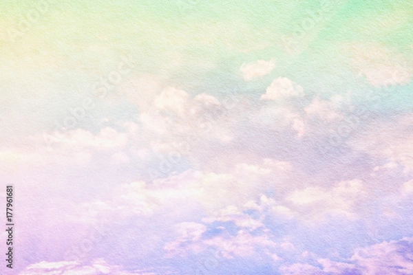 Fototapeta image of abstarct patel clouds and sky with texture