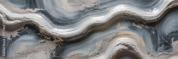 Obraz Textured Abstract Surface with Cracked Layers background