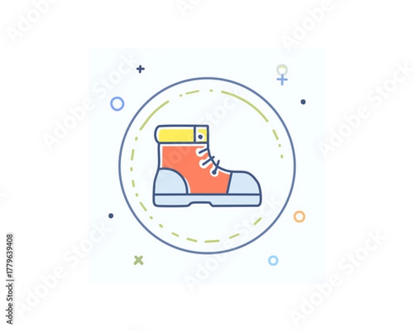 Obraz Hiking boot logo