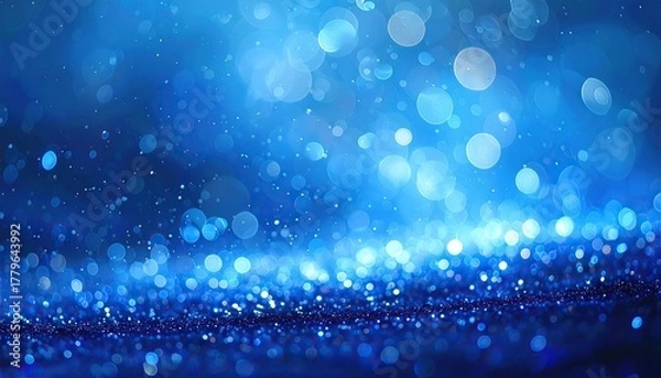 Obraz Abstract  blue glitter background