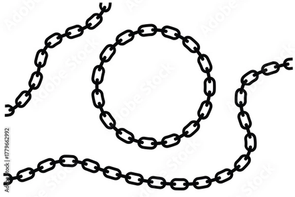 Obraz Simple Metal Chain Border and Frame Design