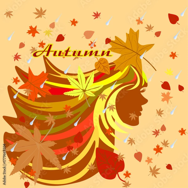 Obraz vector illustration of an abstract autumn background