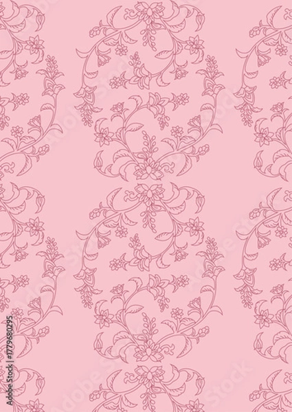 Obraz Pink Lace Floral Pattern