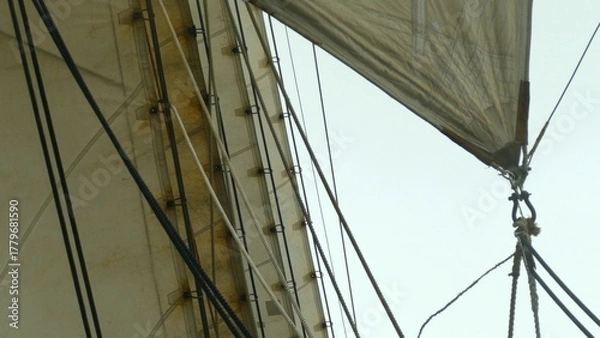 Fototapeta background - sails of a tall ship
