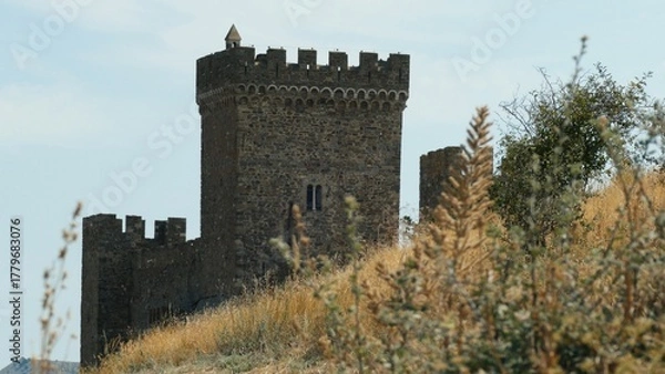 Obraz ancient Genoese tower