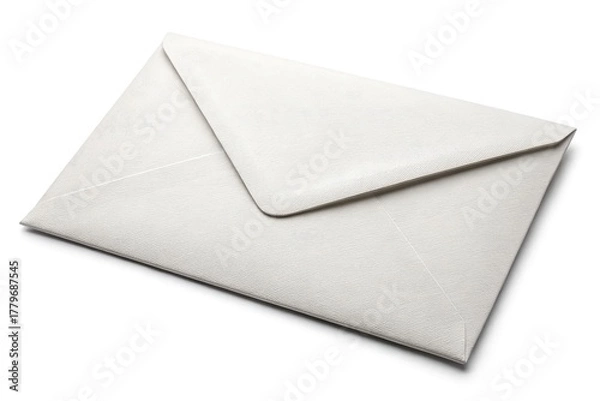 Fototapeta Elegant White Envelope on Clean Background Ready for Mailing or Invitation