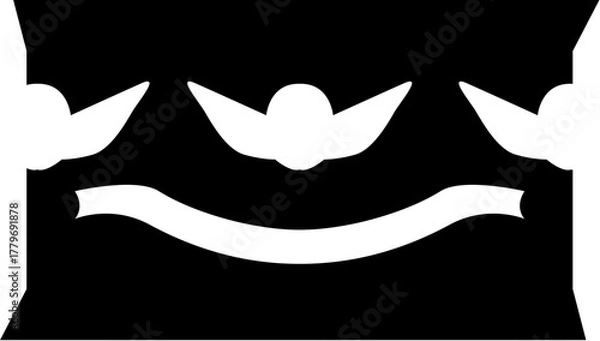 Fototapeta Abstract altar with angel figures — Vector Icon Graphic of spiritual symbolic design