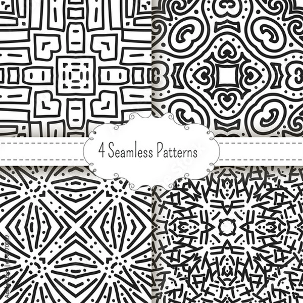 Fototapeta hand-drawn seamless texture