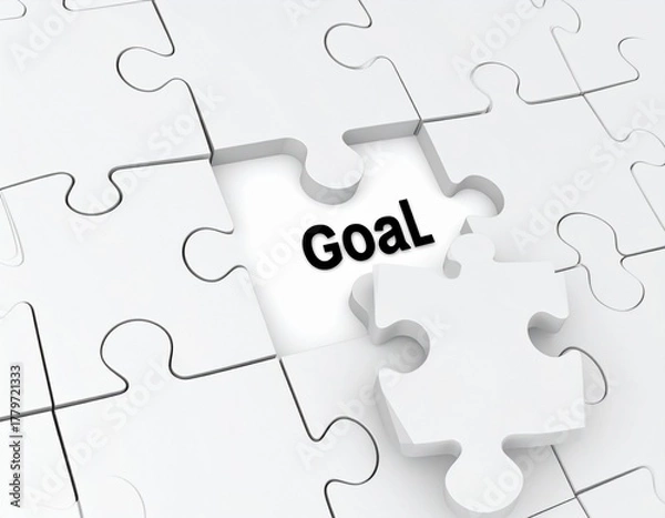 Fototapeta Strategic alignment the final piece connecting efforts to achieve a defined goal