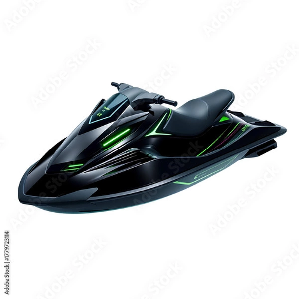 Fototapeta Photo of jet ski isolated on transparent background