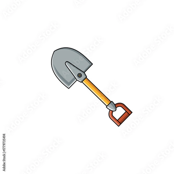 Obraz Short-Handled Shovel or Spade Icon