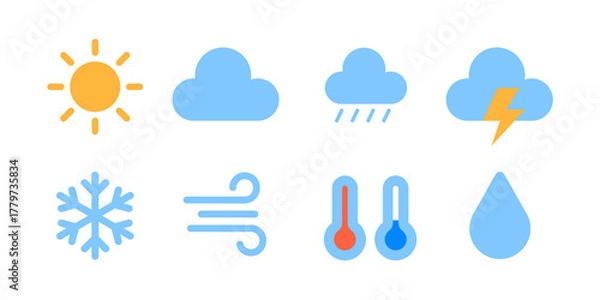 Fototapeta weather icon. weather icon set
