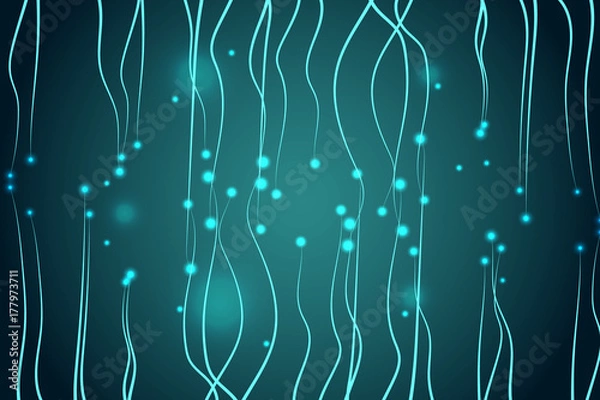 Fototapeta Abstract  technology  background.  Data transfer. Vector illustration. Energy transfer. Trendy geometric elements. Design.