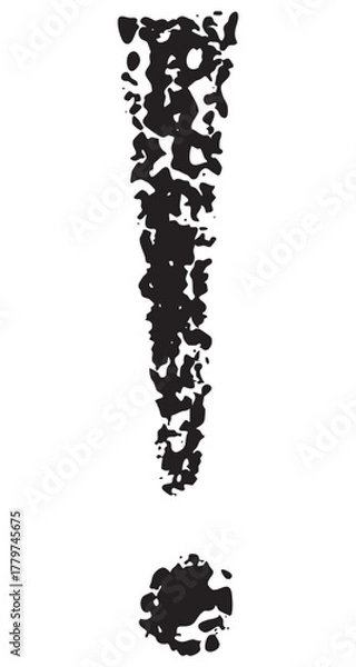 Fototapeta Exclamation mark. Abstract textures signs